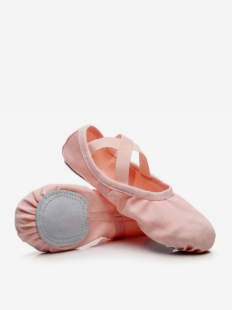 Balletdansschoenen Dames Camel Dansschoenen Met Gesloten Neus - Roze