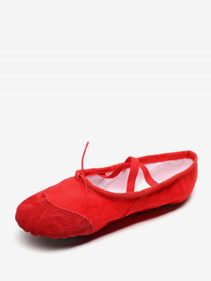 Balletdansschoenen Rode Dansschoenen Met Gesloten Neus Dames - Rood