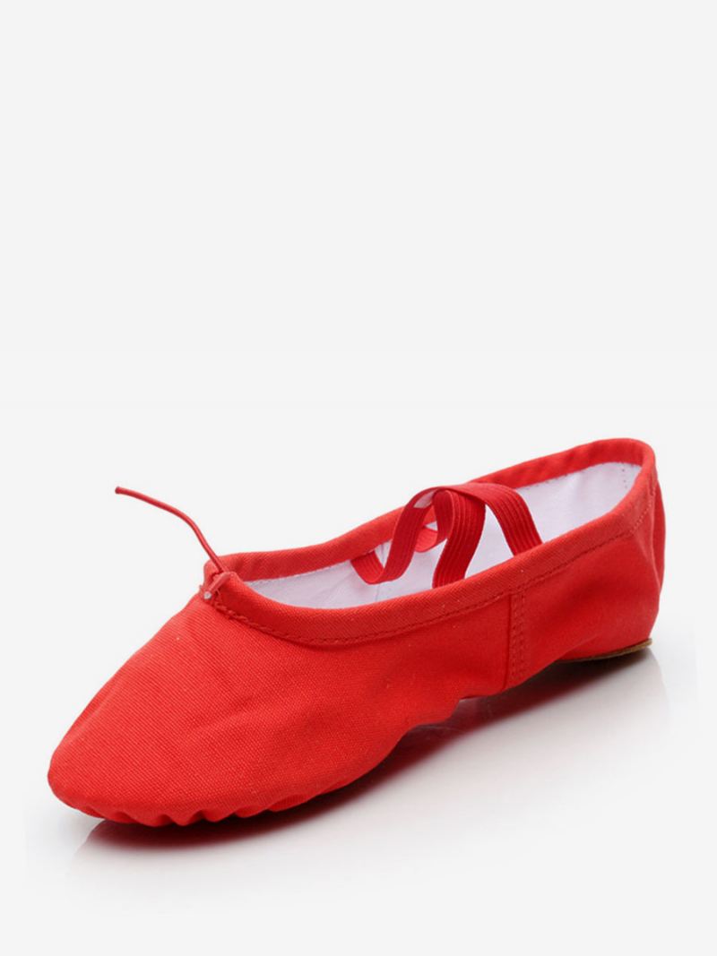 Balletdansschoenen Zwarte Dansschoenen Met Gesloten Neus Dames - Rood