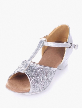 Dames Glitter Ballroom Dansschoenen Open Teen Zachte Zool Latin Kinderen