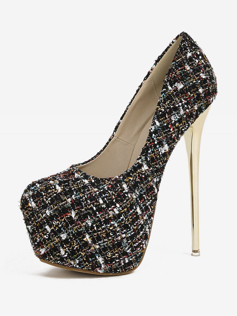 Dames Sexy Hoge Hakken Naaldhak Polyester Pumps - Zwart