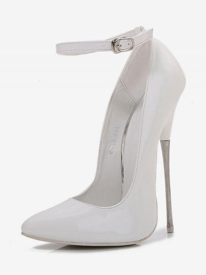 Dames Sexy Hoge Hakken Naaldhak Pu Lederen Pumps - Wit