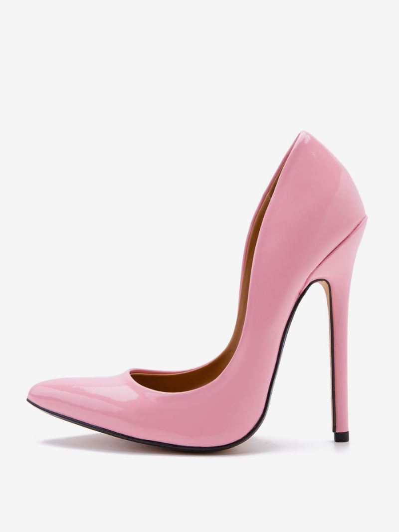 Dames Sexy Hoge Hakken Naaldhak Pu Lederen Pumps - Roze