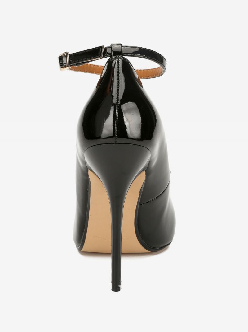 Dames Sexy Hoge Hakken Naaldhak Pu Lederen Pumps - Zwart