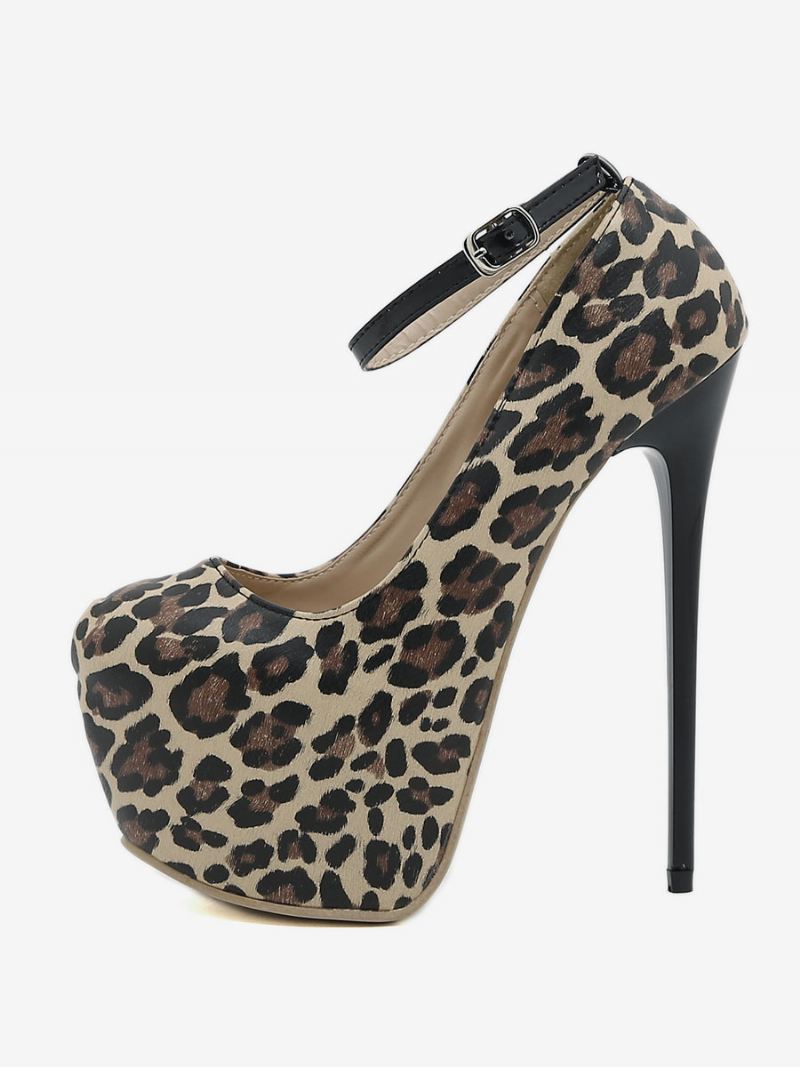 Dames Sexy Hoge Hakken Naaldhak Pu Lederen Pumps - Luipaard