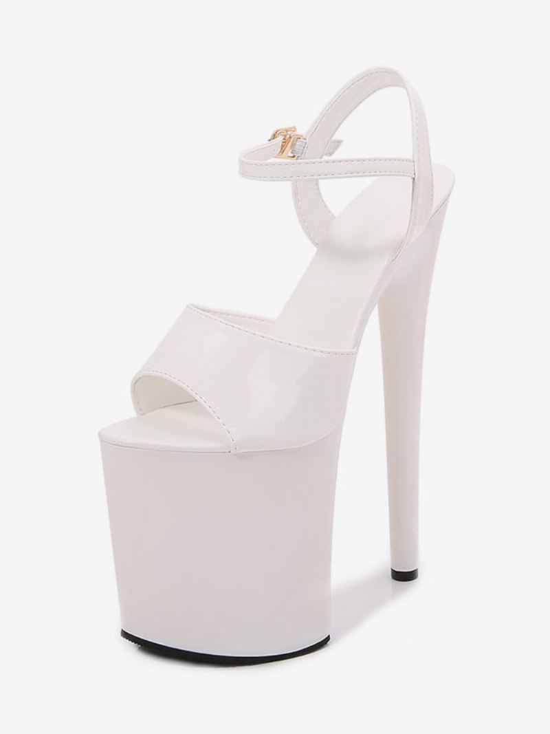 Witte Paaldansschoenen Dames Sexy Platformsandalen Met Hoge Hak