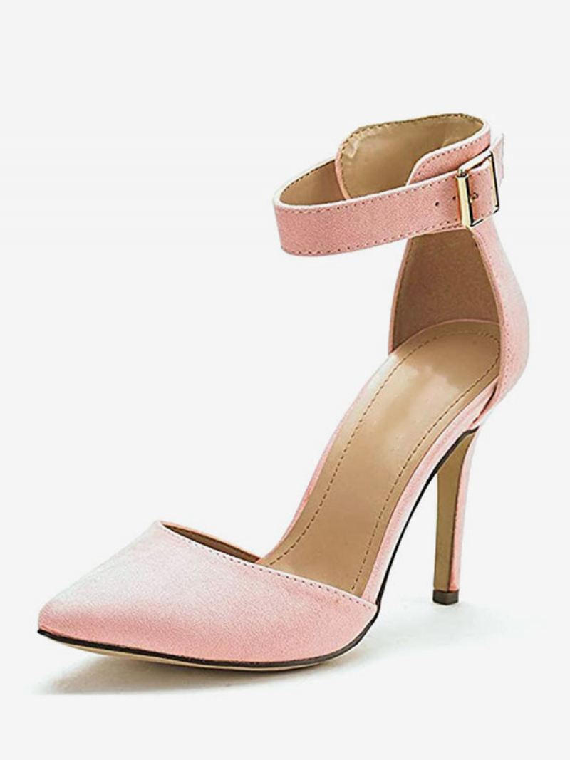 Blauwe Dorsay-pumps Met Puntige Neus Naaldhak Dames - Roze