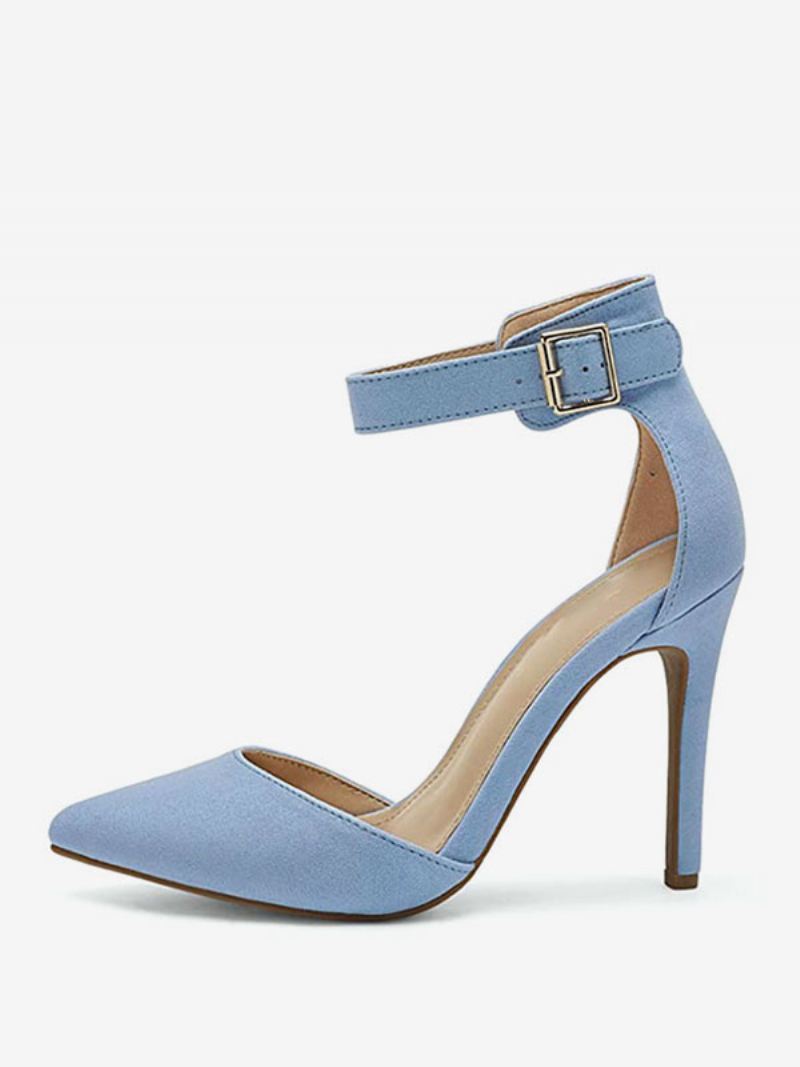 Blauwe Dorsay-pumps Met Puntige Neus Naaldhak Dames - Licht Hemelsblauw