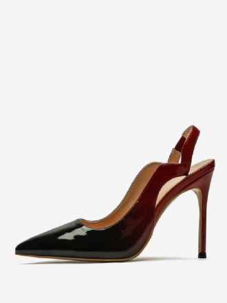 Dames Hoge Hakken Plus Maat Slingback Pumps Met Puntige Neus