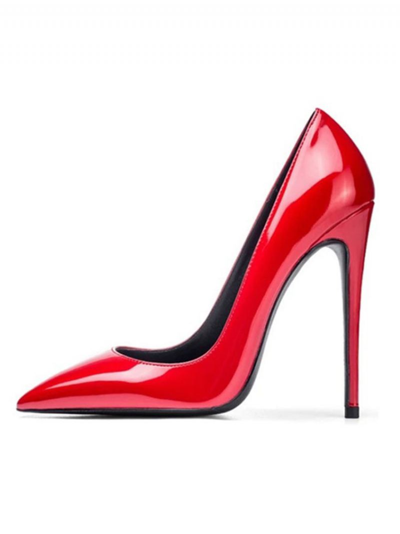 Dames Hoge Hakken Puntige Neus Stiletto Hak Mode Sexy Pumps - Rood