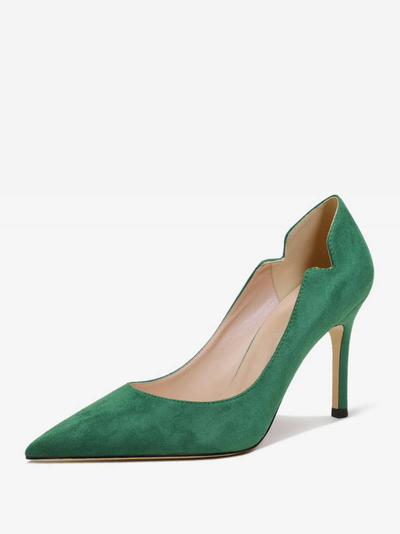 Dames Hoge Hakken Puntige Neus Stiletto Hak Slip-on Pumps - Groen