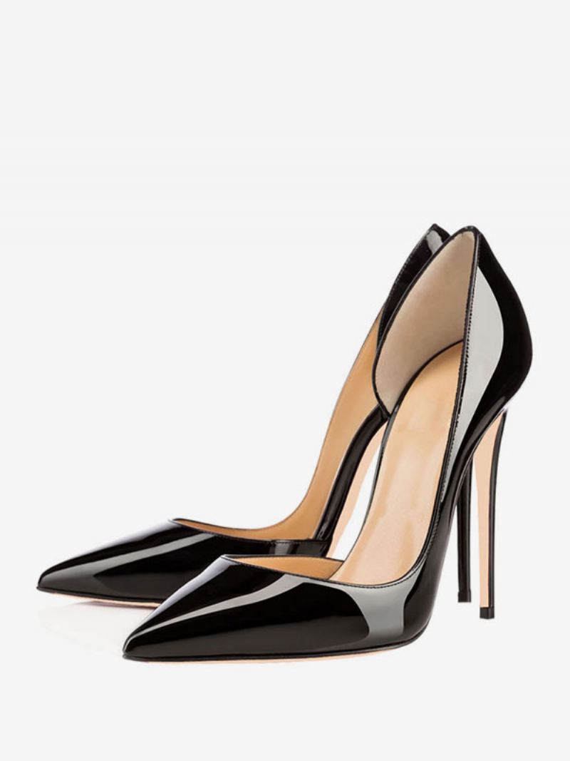 Dames Puntschoen Stiletto Hoge Hakken Sexy Basic Dorsay Pumps Zwart