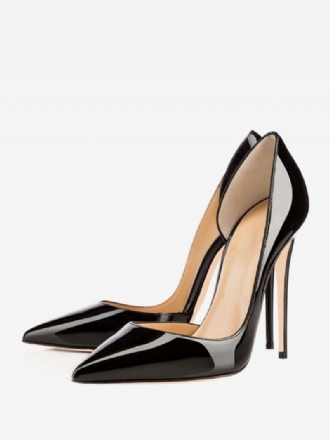 Dames Puntschoen Stiletto Hoge Hakken Sexy Basic Dorsay Pumps Zwart