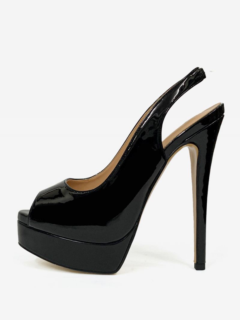 Damespumps Met Hoge Hakken Peeptoe-platform Stilettohak