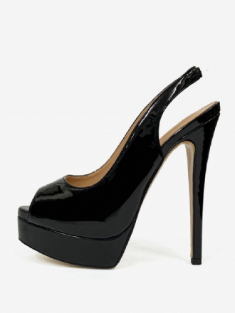 Damespumps Met Hoge Hakken Peeptoe-platform Stilettohak