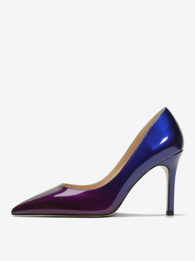 Formele Avondpompen Dames Stiletto Hakken Met Puntige Neus - Blauw