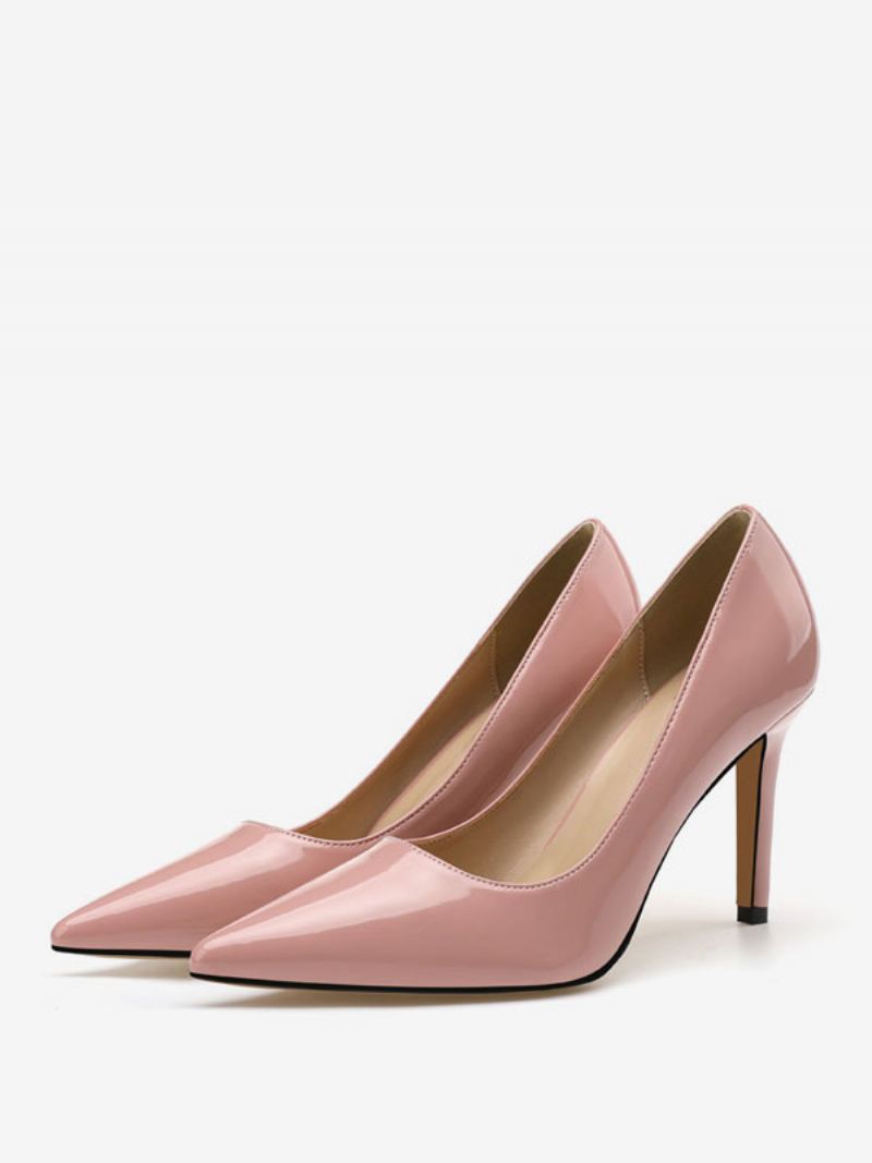 Hoge Hakken Dames Lage Pumps Naaldhakpumps Lakleer Pu-bovenwerk - Roze