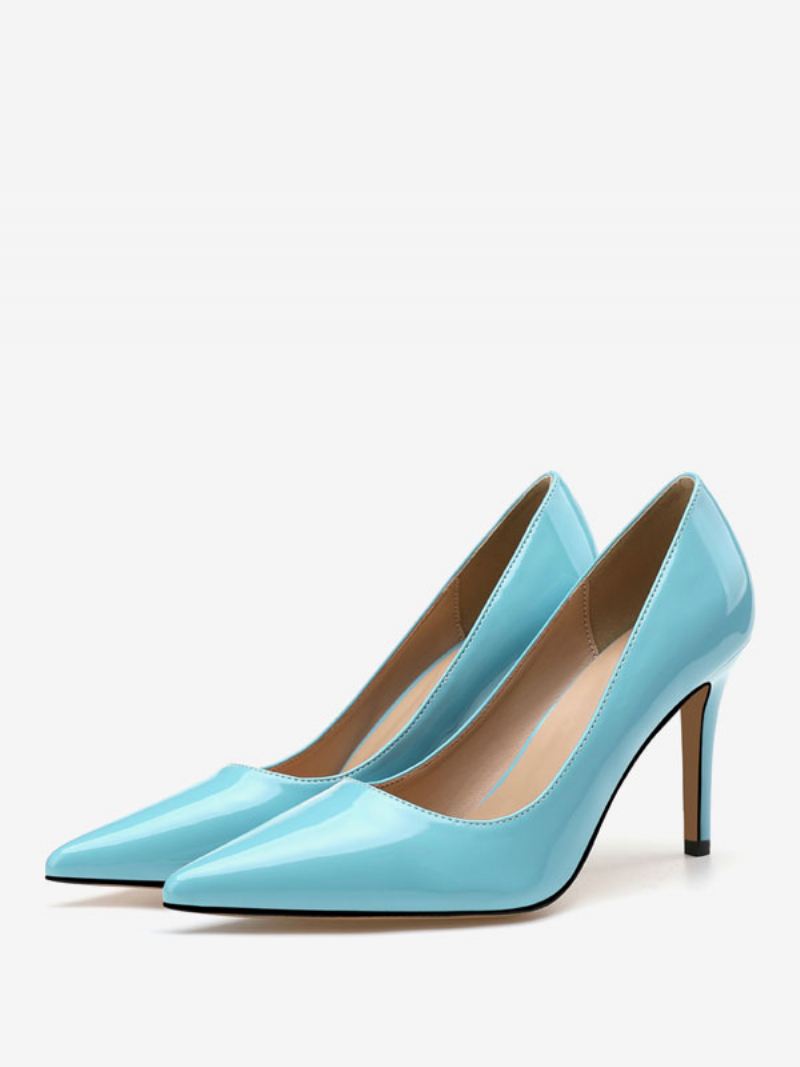 Hoge Hakken Dames Lage Pumps Naaldhakpumps Lakleer Pu-bovenwerk - Aqua