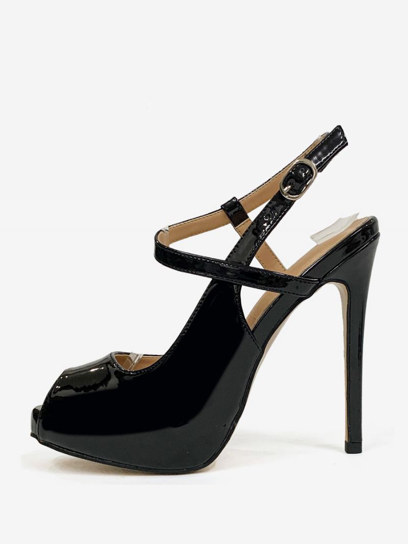 Hoge Hakken Dames Peeptoe Stilettohak Slingback-pumps