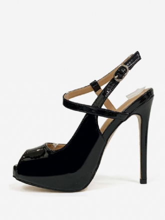 Hoge Hakken Dames Peeptoe Stilettohak Slingback-pumps