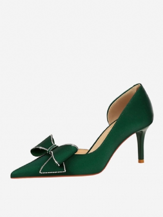 Hoge Hakken Dames Strikken Elegante Pumps Naaldhakken Met Puntige Neus