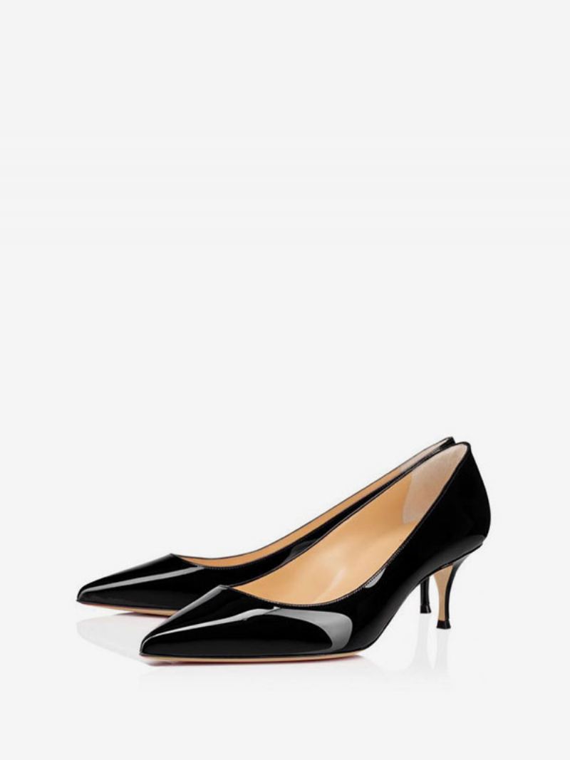 Kitten Heel-pumps Dames Lakleer - Zwart