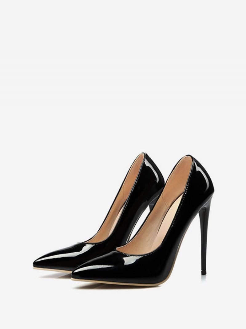 Klassieke Pumps Met Stiletto Hoge Hakken Puntige Neus Dames Geel - Zwart