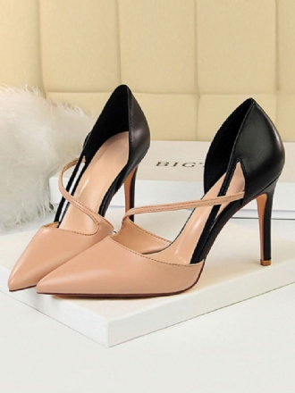 Naakt Hoge Hakken Dames Stiletto Pumps Met Puntige Neus Bandjes