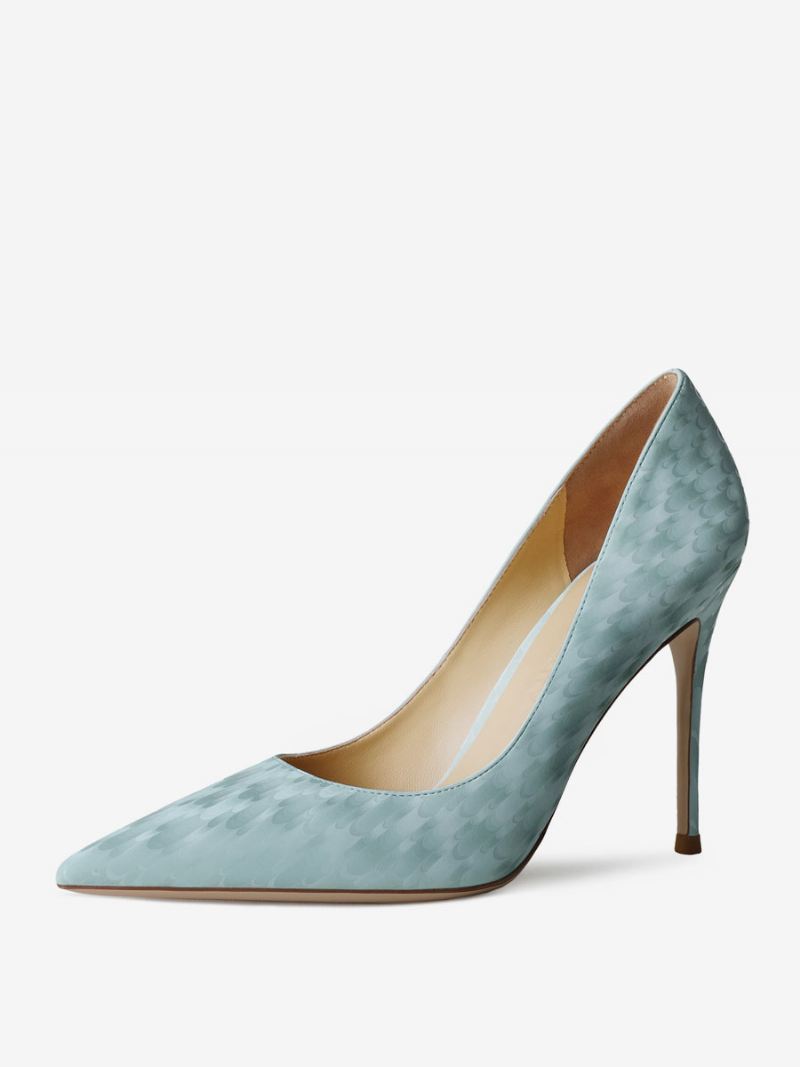 Pumps Met Hoge Hakken Print Stilettohak-jurkpumps Dames - Licht Hemelsblauw