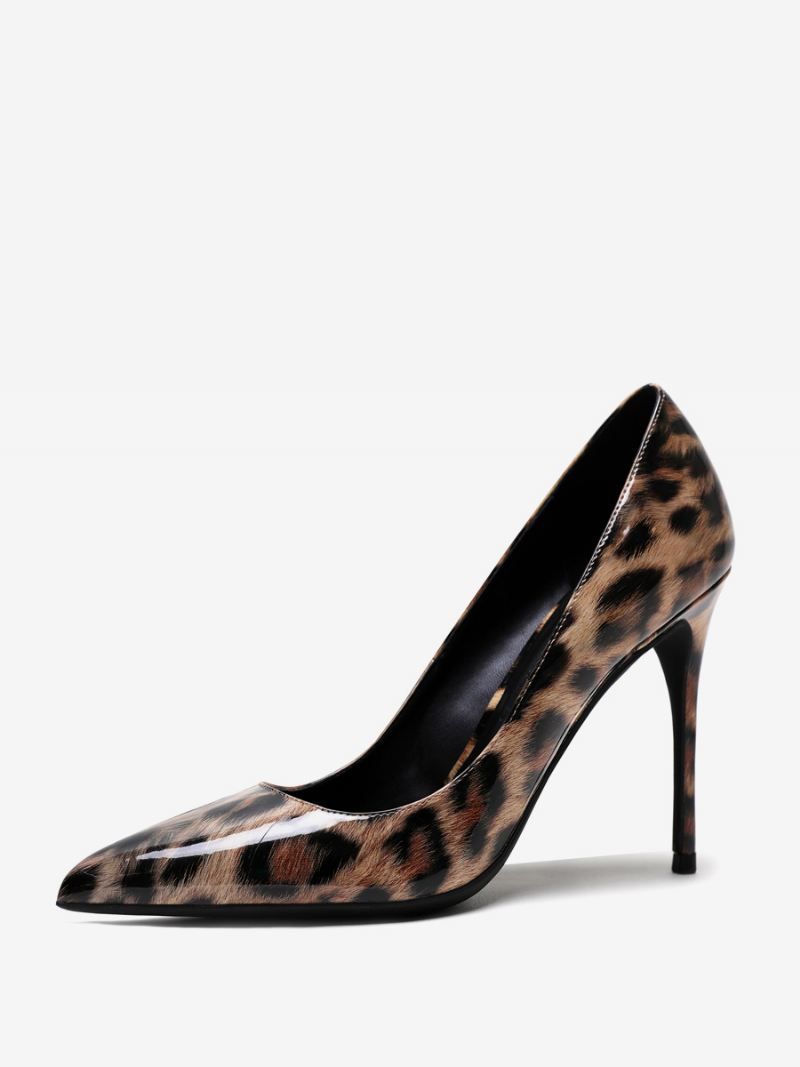 Pumps Met Luipaardhoge Hak Stilettohakken Puntige Neus Dames