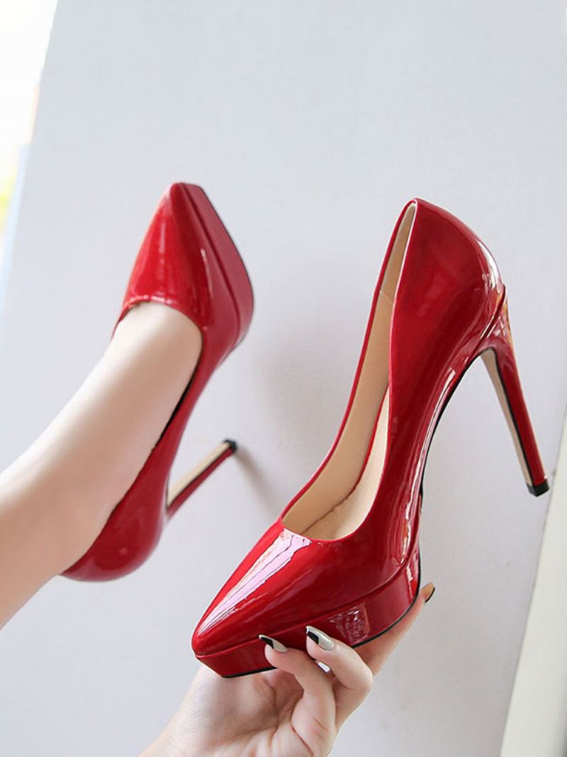 Pumps Met Platformhak Dames - Rood