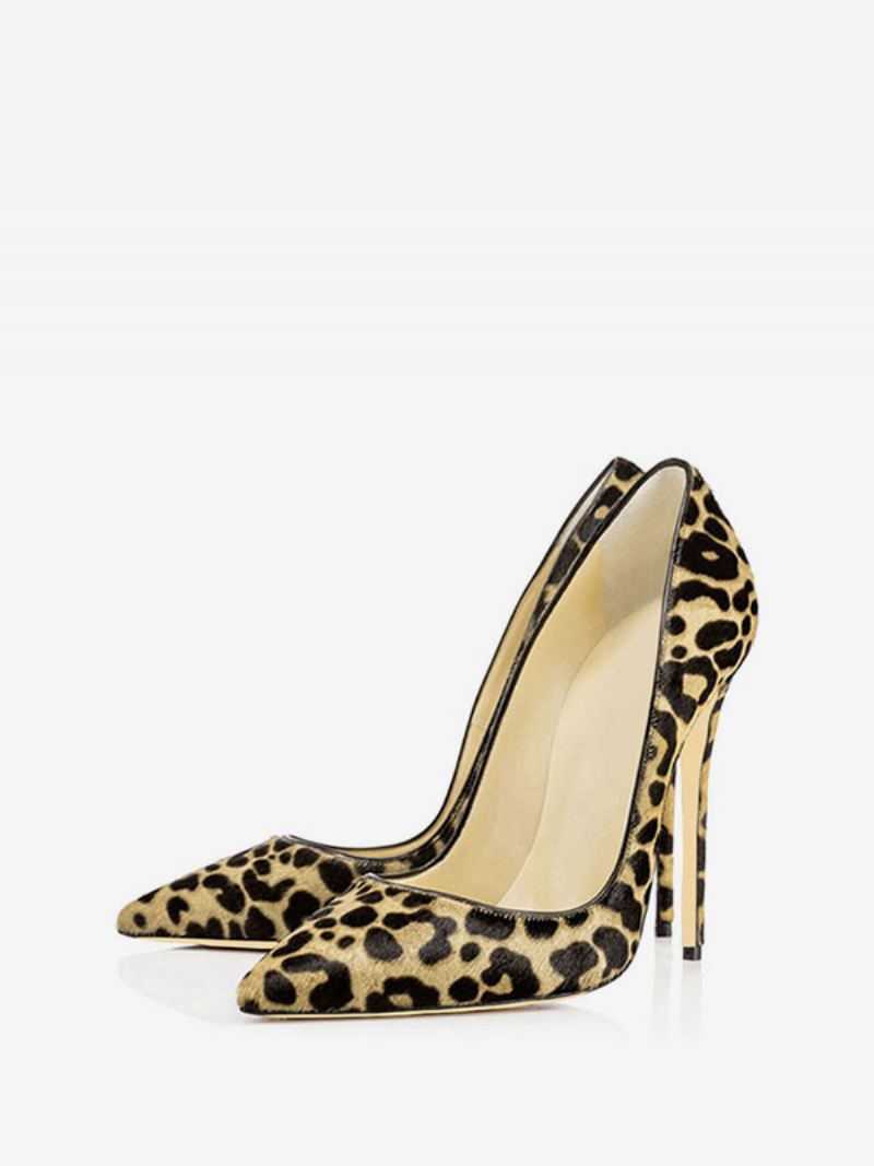 Sexy Luipaardprint Hakken Puntige Neus Stiletto Hoge Hakpompen Dames