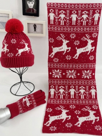 Dames Sjaal Kerstpatroon Poly/katoenmix Vakantiecadeau Huiskleding Winter Warm Schattig Acc