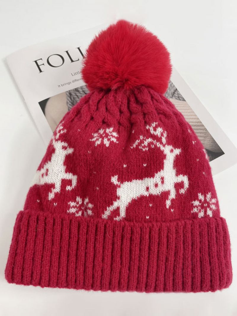 Dames Sjaal Kerstpatroon Poly/katoenmix Vakantiecadeau Huiskleding Winter Warm Schattig Acc - Rood