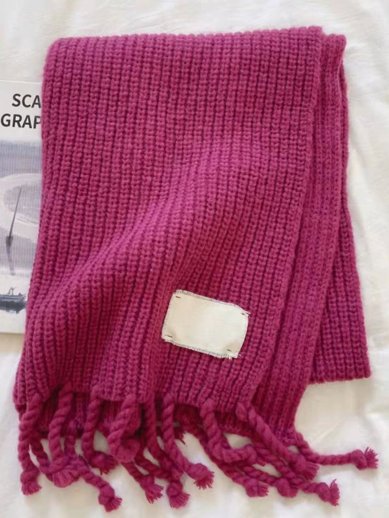 Damessjaal Mooie Franjes Winter Warm Acc - Rose