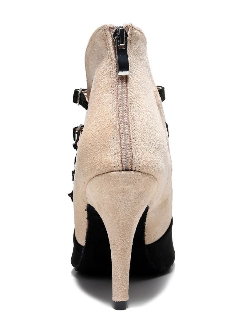 Dames Mesh Zomerlaarzen Stiletto's Met Veters Zwart - Zwart