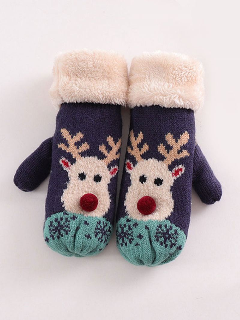 Dameshandschoenen Kerstpatroon Vakantiecadeau Huiskleding Winter Warm Schattig Acc