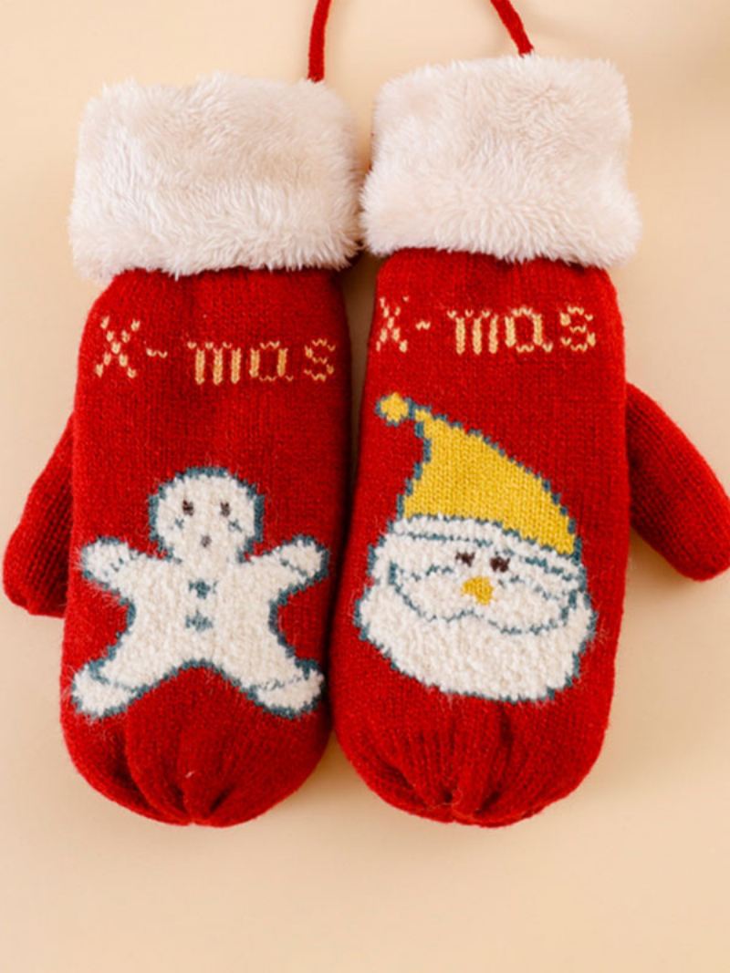 Dameshandschoenen Kerstpatroon Vakantiecadeau Huiskleding Winter Warm Schattig Acc