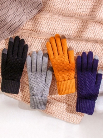 Korte Dames Warme Verwarmde Winter Handschoenen