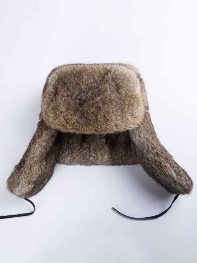 Caps Heren Moderne Namaakbont Winter Warme Hoeden Russische Ushanka-hoed - Kaki