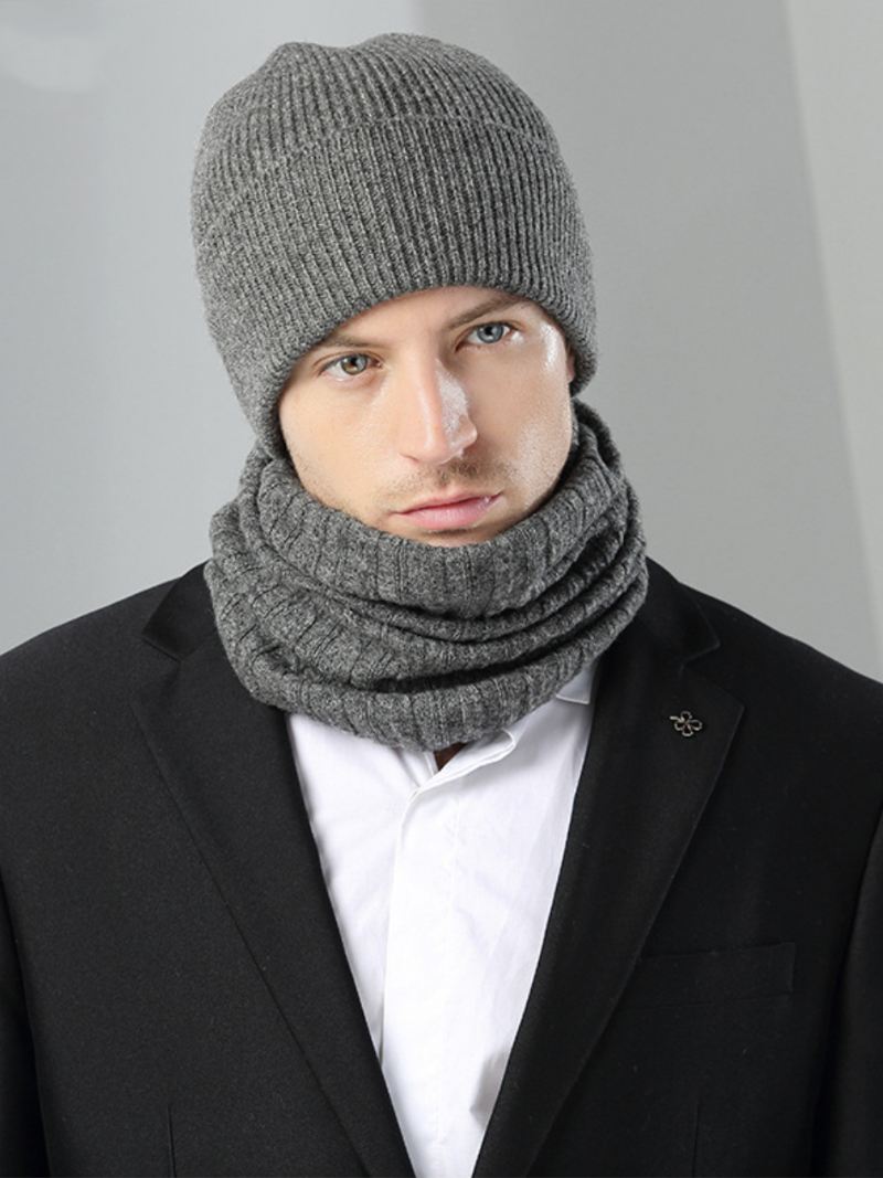 Hoeden Heren Winter Warm Mooie Baret - Grijs