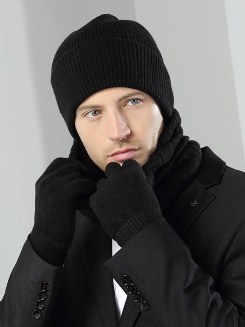 Hoeden Heren Winter Warm Mooie Baret - Zwart