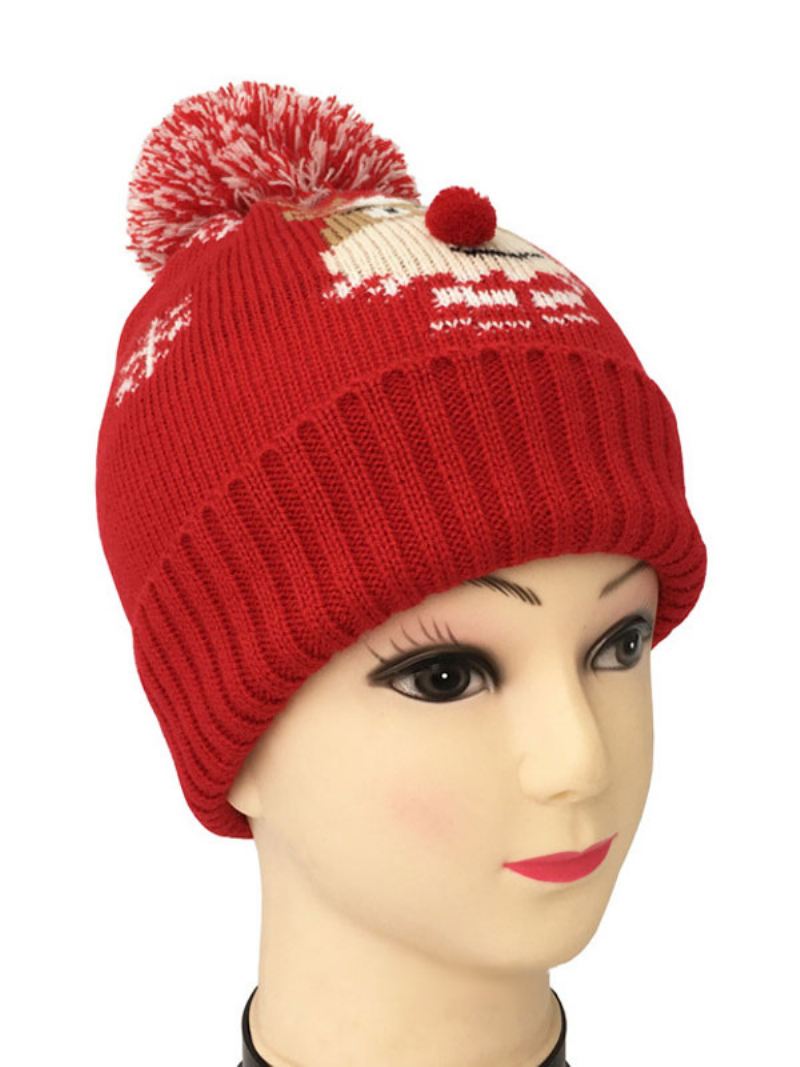 Petten Dames Mooi Patroon Poly/katoenmix Kerstvakantie Cadeau Huiskleding Winter Warm Schattig Acc - Rood